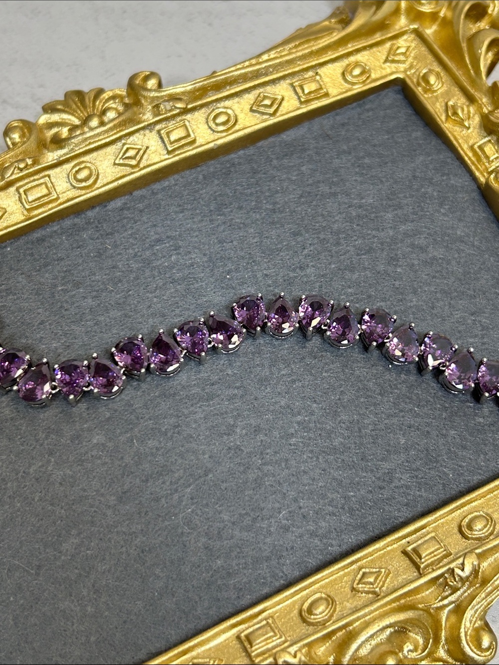 Park Lane Viola Purple Crystal Bracelet in Silver Setting - Picture 3 of 8